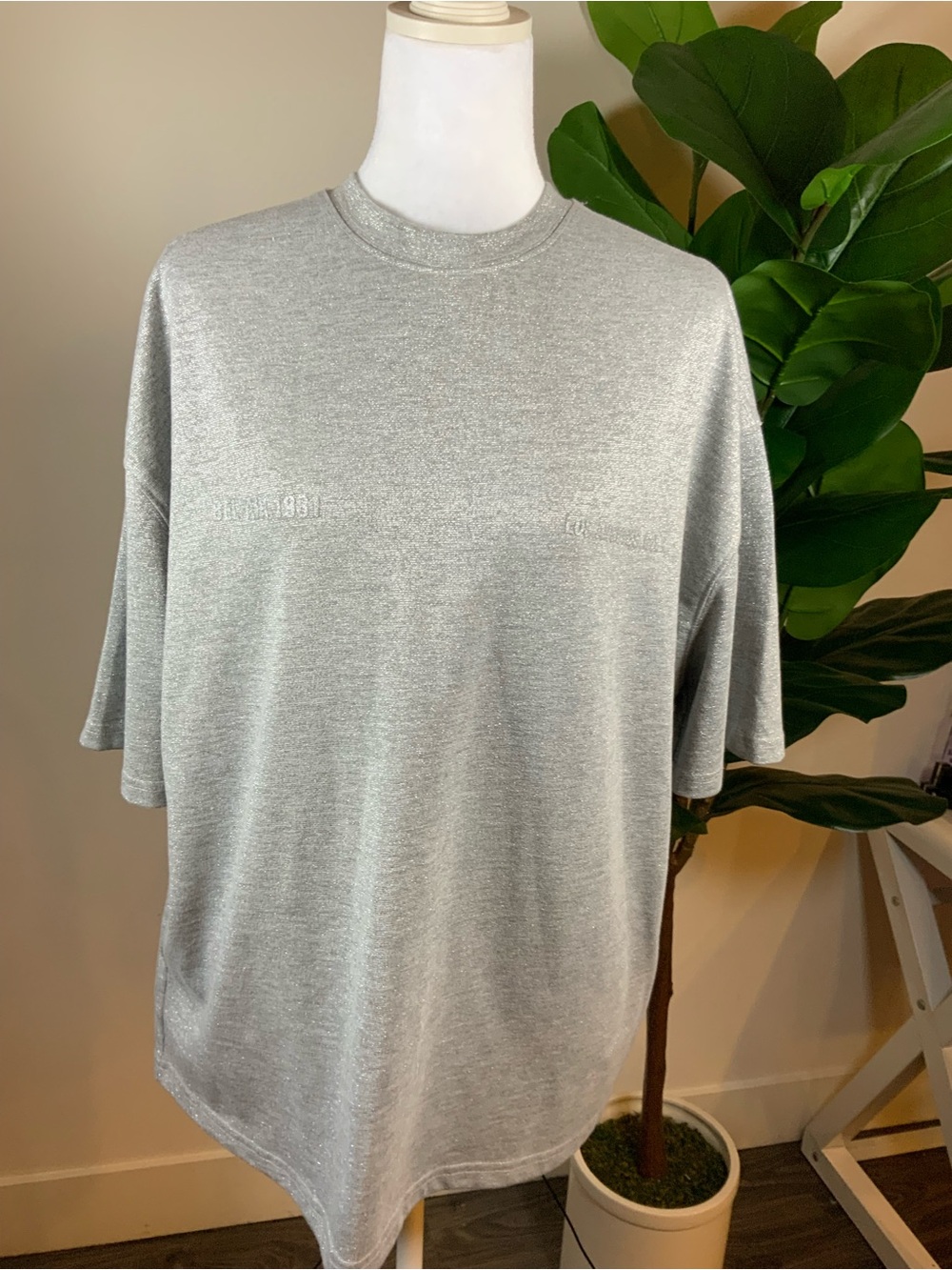 Zara Light Gray Men's Crewneck Short Sleeve Tee